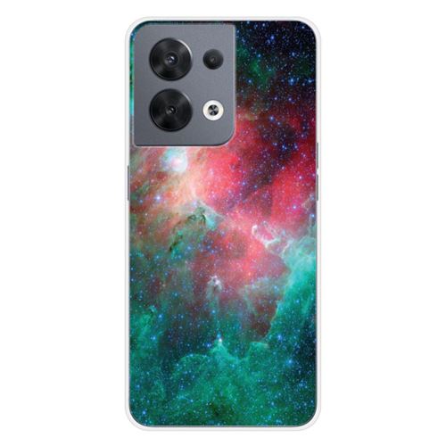 Coque en silicone imprimée compatible Oppo Reno 8 5G Nébuleuse
