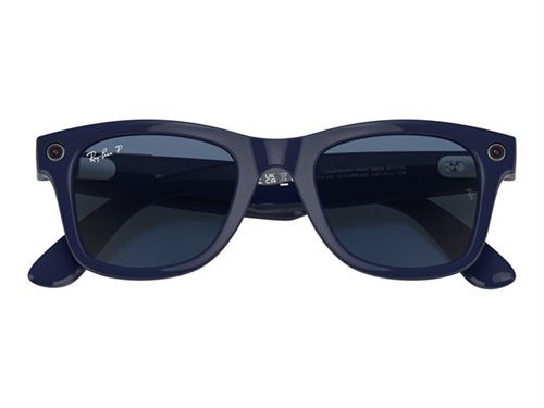 Lunettes de soleil Ray Ban Stories Wayfarer Bleu polarise Casque audio Achat prix fnac