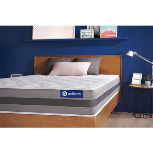 Matelas Ressorts ensach&eacute;s et m&eacute;moire de forme 80x190 cm Maxi &eacute;paisseur 5zones de confort 