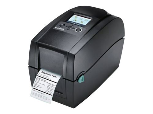Godex RT200i Imprimante détiquettes transfert thermique, thermique directe 203 x 203 dpi Largeur des étiquettes (max.):