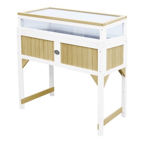 Table de jardinage interieur et exterieur Polycarbonate Bois Marron Blanc