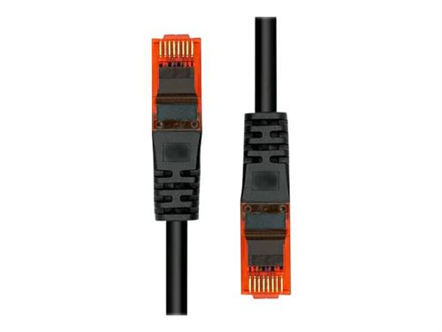 ProXtend - Cordon de raccordement - RJ-45 (M) pour RJ-45 (M) - 25 cm - 5 mm - UTP - CAT 6 - IEEE 802.3af - démarré, sans crochet, bloqué - noir