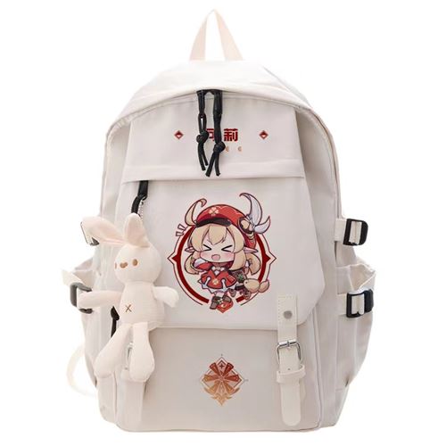 Sac à Dos Genshin Impact pour Garçon et Filles (SD1379) 32*13*45 cm Blanc