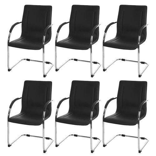 Mendler - Chaise de conférence - Gris - H. 93 cm - Lot de 6 - Image 3
