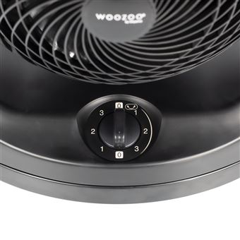 Woozoo, Ventilateur de bureau silencieux Made in France, PCF-HE18, Noir
