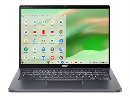 Acer Chromebook Spin 714 CP714-2WN - Conception inclinable - Intel Core i5 - 1335U / jusqu'à 4.6 GHz - Evo - Chrome OS - Carte graphique Intel Iris Xe - 16 Go RAM - 256 Go SSD - 14" IPS écran tactile 1920 x 1200 - Wi-Fi 6E - gris acier - clavier : Fran�