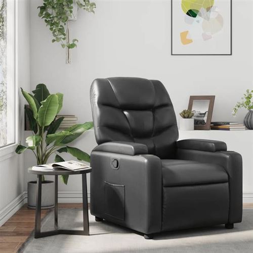 Non Communiqué Gris Vidaxl Fauteuil Réglable Similicuirnoir