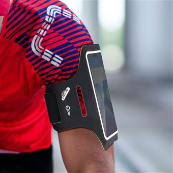 Brassard Pour Téléphone De Course PATIKIL - Poche Zippée Pour Clés/Cartes - Trou Pour Casque - Taille S (18x10 Cm) - Pour Running, Gym, Sport