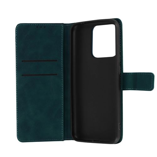 Étui pour Xiaomi Redmi 10A Folio Portefeuille Support Vidéo Effet Mat Soft Touch Avizar vert