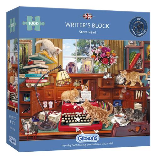 Puzzle carton 1000 pi&egrave;ces WRITER'S BLOCK GIBSONS Multicolore