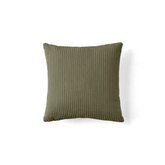 Selma - coussin - en velours côtelé - 50x50 cm - Vert Kaki - 1