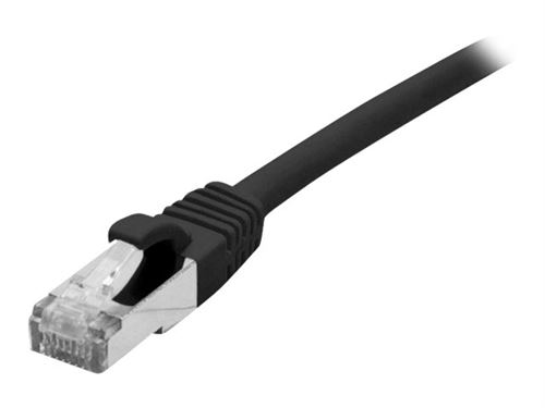 deXlan - Cordon de raccordement - RJ-45 (M) pour RJ-45 (M) - 25 m - SFTP - CAT 6a - sans halogène, moulé, sans crochet - noir
