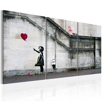 Tableau Il ya toujours de l'espoir (Banksy) triptyque-Taille L 120 x H 60 cm - 1