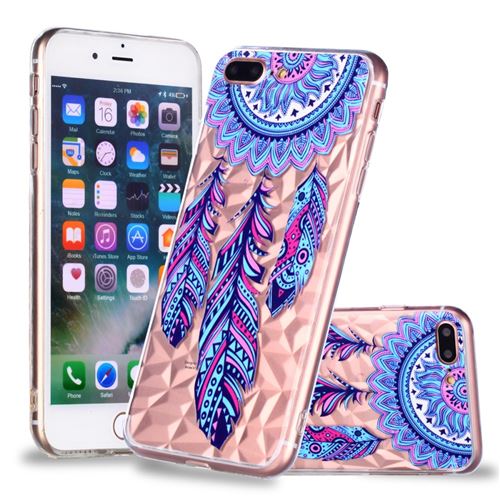 Coque en TPU motif diamant surface 3D attrape-rêves pour votre Apple iPhone 8 Plus/7 Plus