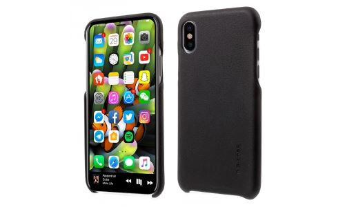 Coque GCase Noble aspect cuir noir pour iPhone X