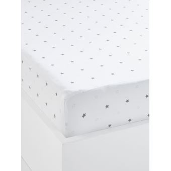 Sur Vertbaudet Drap Housse Bebe Pluie D Etoiles Blanc Etoiles 60x1 Matelas Drap Housse Achat Prix Fnac