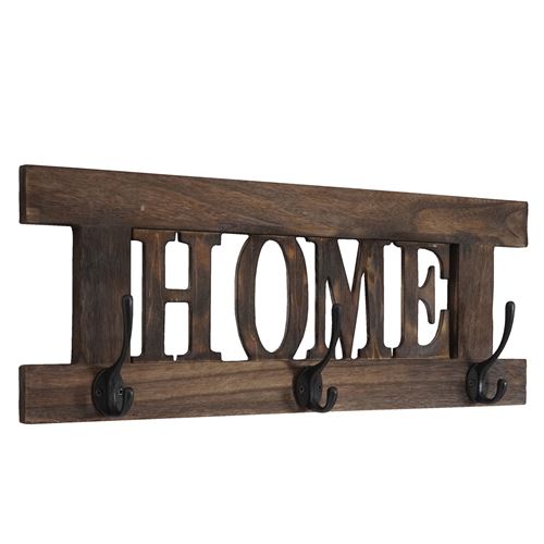 Garde-robe murale Home, planche vestiaire, style shabby, vintage, 55x20cm marron