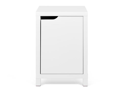 Table de chevet 1 porte 50cm blanc BASIC