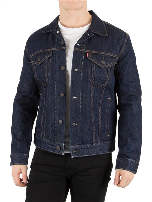 Levi's Homme Trucker Rinse Jacket, Bleu
