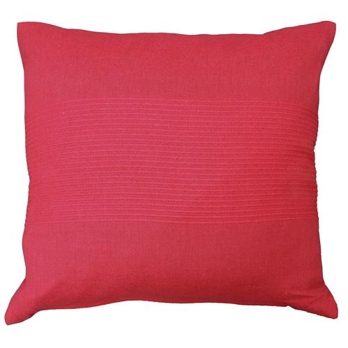 Housse de coussin +encart 40 x 40 cm coton tisse lana Rouge