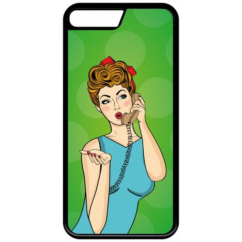 Coque Apple Iphone 7+ Plus Pin Up Fond Vert