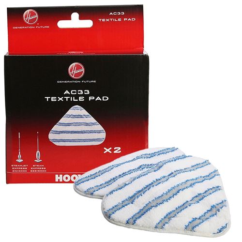 Patins x2 en toile microfibre ac33 pour nettoyeur vapeur steamjet hoover - g356314