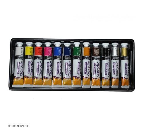 Coffret Peinture acrylique Daler Rowney - 12 x 22 ml