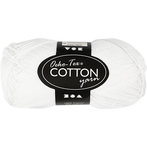 Creotime fil de coton blanc 170 mètres