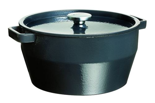 Pyrex 4937248 Cocotte Ronde 28 Cm/6,3L Slow Cook Fonte D'Acier Gris 37,5 X 34 X 18 Cm