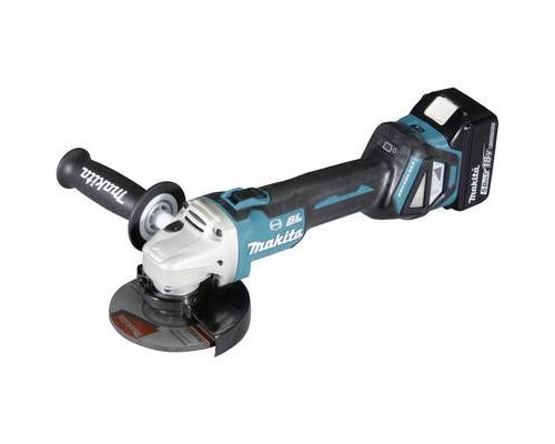 Meuleuse Dangle Sans Fil Makita Dga513Rtj 125 Mm + Chargeur, + 2 Batteries, + Mallette 18 V 5 Ah