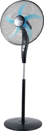 Ardes ar5ea50pb Easy 50P Ventilateur à pied large base 5 pales 50 cm 3 niveaux de vitesse, Noir
