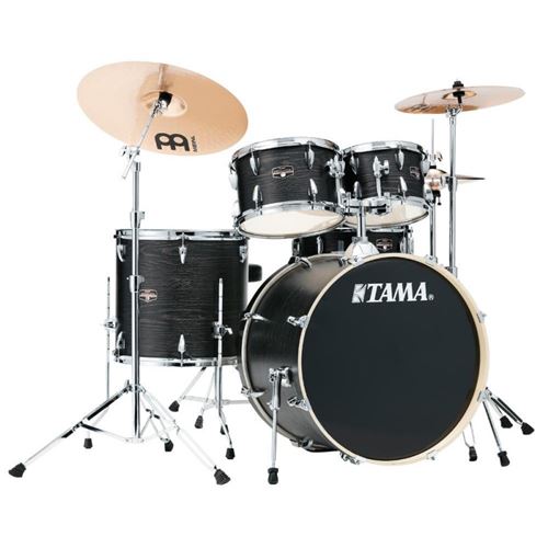Tama ImperialStar - Kit batterie 5 futs 22-10-12-14-16 - Black Oak Wrap + Cymbales MCS