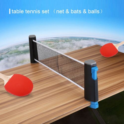 Filet de tennis de table télescopique et set de ping-pong paddle