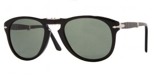 Persol Po0714 Sunglasses - 95/58 Black (Crystal Green Polarized Lens) - 54Mm mm