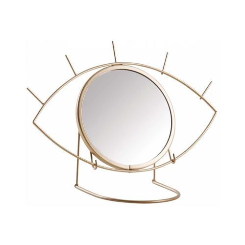 Aubry Gaspard - Miroir à poser oeil en métal doré