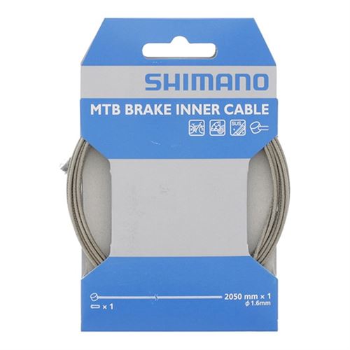 Shimano câble de frein intérieur VTT 16 mm x 2050 mm acier inoxydable argent