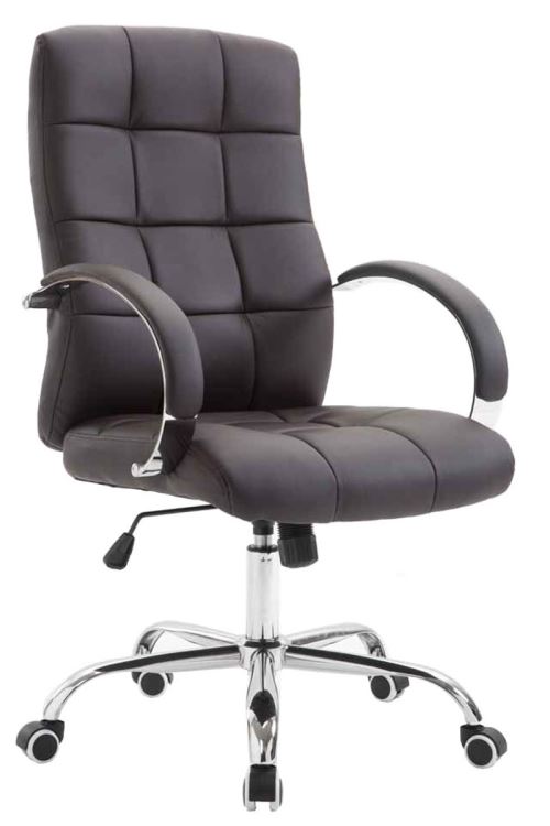 CLP Fauteuil de bureau Mikos en similicuir , Marron