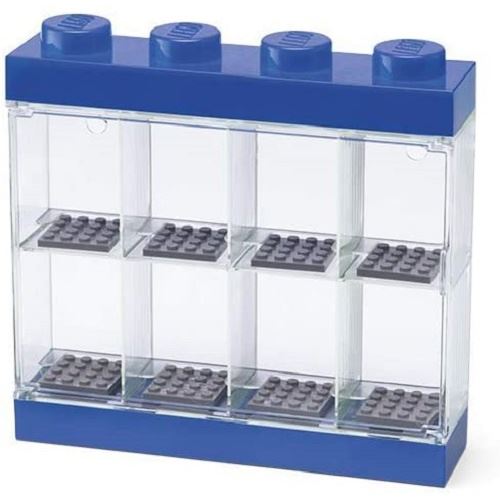 Lego Bleu Vitrine 8 Mini Figurines 18 X 19 Cm En Polypropylène