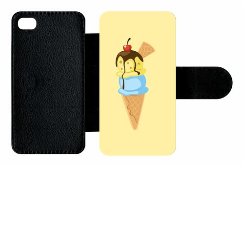 Etui À Rabat Apple Iphone 4 Et 4 S Glace Cornet Jaune