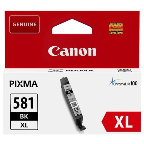 Canon CLI-581BK XL - 8.3 ml - XL grootte - zwart - origineel - inkttank - voor PIXMA TS6251, TS6350, TS6351, TS705, TS8251, TS8252, TS8350, TS8352, TS9550, TS9551