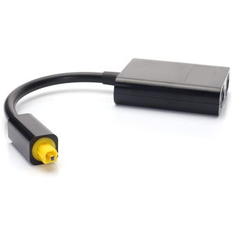 Docooler Répartiteur Optique de Fibre Numérique Toslink Adaptateur Audio 1  entrée / sortie Compatible pour Amplificateur CD DVD TV PS3 XBox360 avec 1