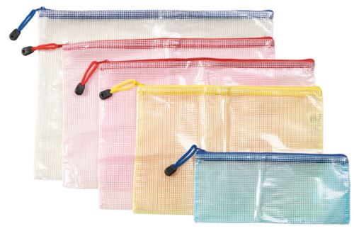 5 pochettes avec fermeture à glissière