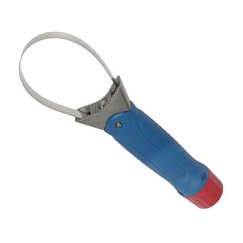 Cle filtre a huile universel avec manche plastifie (diam 64 à 110mm) -p2r-