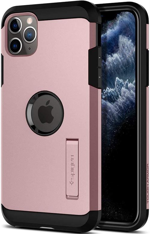 Spigen Tough Armor - Achterzijde behuizing voor mobiele telefoon - polycarbonaat, thermoplastic polyurethaan (TPU) - rosegoud - voor Apple iPhone 11 Pro