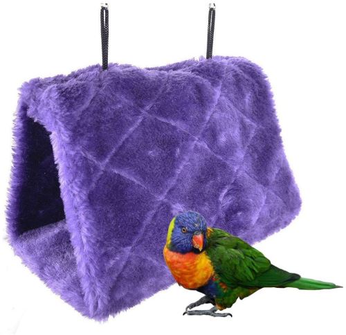 Meilleurs prix pour Bello Luna Purple Perroquet Nid d'Oiseau Nid d'Oiseau Hiver Chaud Hamac Suspendu Cave Cage Peluche Heureux Hut Tente Lit (S)