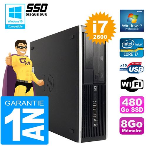 Pc hp compaq 8300 sff core i7-2600 ram 8go disque 480 go ssd graveur dvd wifi w7 État correct - Hewlett-Packard reconditionné disponible sur Fnac