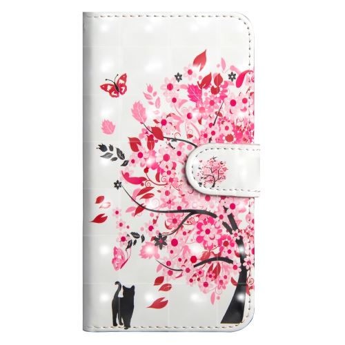 Etui en PU Décoration par points lumineux arbre fleuri pour votre Motorola Moto G7 Play