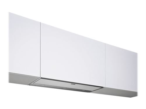 Falmec Design Move - Hotte - Téléscopique - largeur : 89.8 cm - profondeur : 30 cm - evacuation & recyclage - sans moteur - acier inoxydable brossé / verre blanc