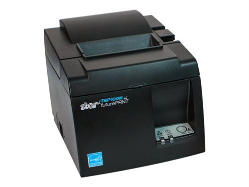Star TSP143IIIBI - Imprimante de reçus - deux couleurs (monochrome) - thermique direct - Rouleau (8 cm) - 203 dpi - jusqu'à 250 mm/sec - Bluetooth 2.1 - outil de coupe - gris
