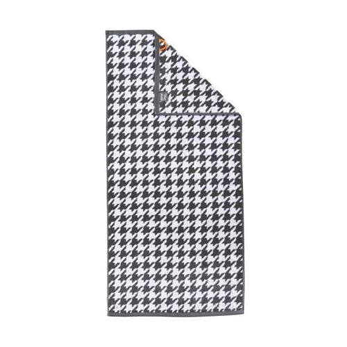DONE Serviette de toilette Daily Shapes Bird - 50x100 cm - Gris anthracite et blanc